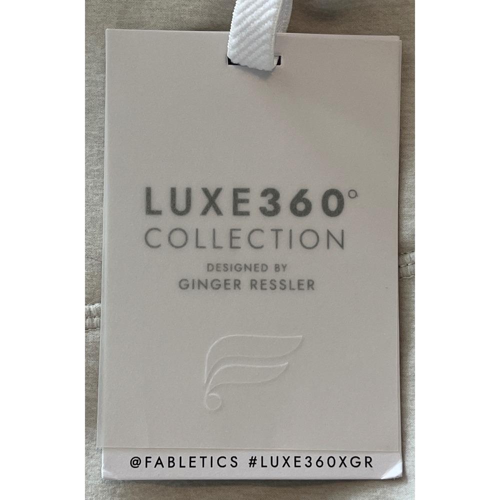 Fabletics Luxe360 Ivory Heather Shirt Leggings Size L Bixer Short Size Medium‎ - Picture 12 of 16